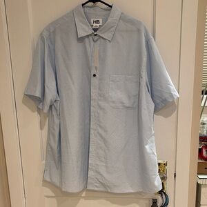 Light Blue Men's Casual Button Down Shirt